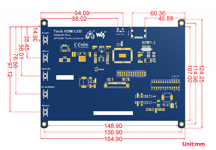 Raspberry Pi LCD Module 7inch HDMI LCD 1024 600 Resistive Touch Screen For RPIs EBay