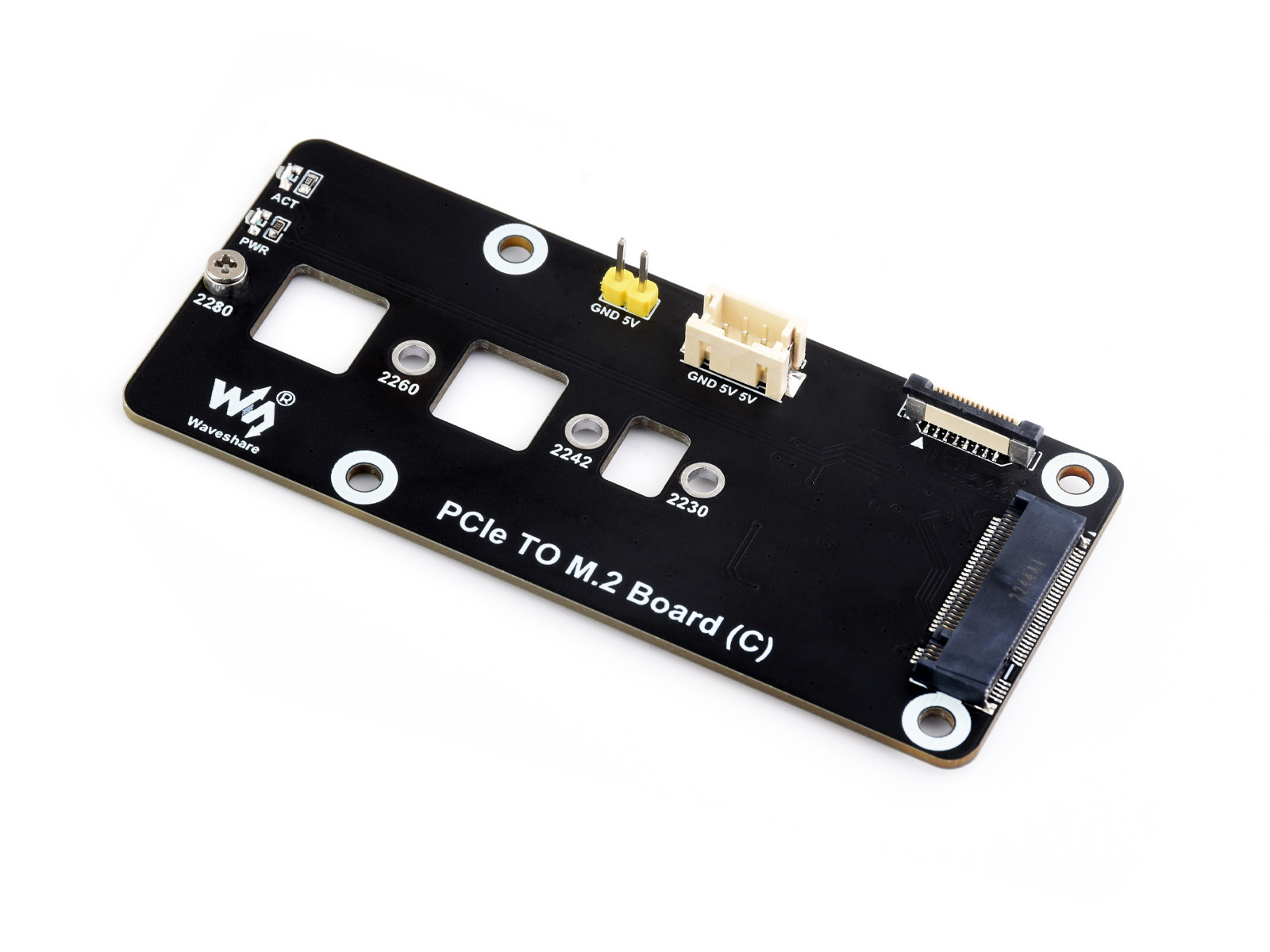 PCIe To M 2 Adapter Board C For Raspberry Pi 5 Supports NVMe