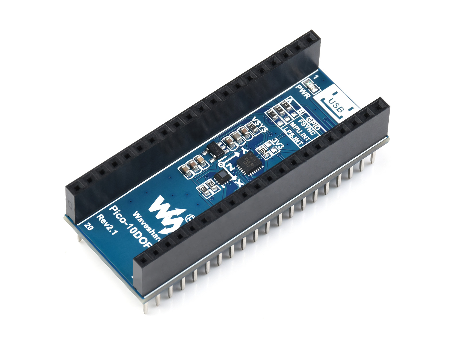 10 DOF IMU Sensor Module For Raspberry Pi Pico Onboard MPU9250 And