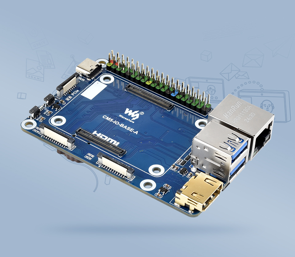 Mini Base Board (A) designed for CM 5, front view