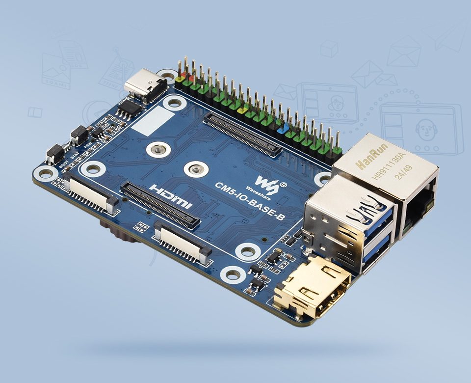 Mini Base Board (B) designed for CM 5, front view