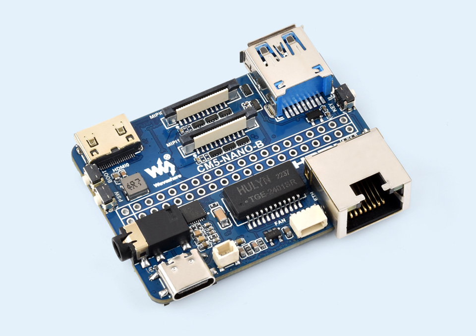 Nano Base Board (B) for Raspberry Pi Compute Module 5, front view