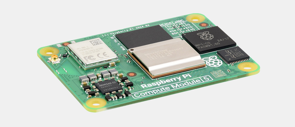 Raspberry Pi Compute module 5, front view