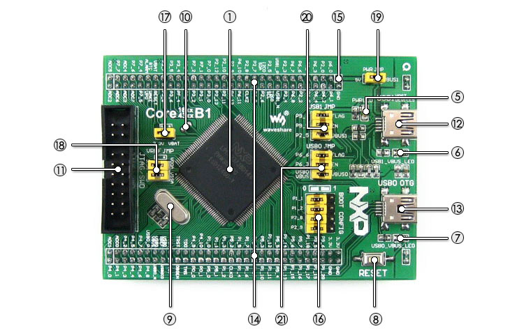 LPC4337JBD144 core board on board resource