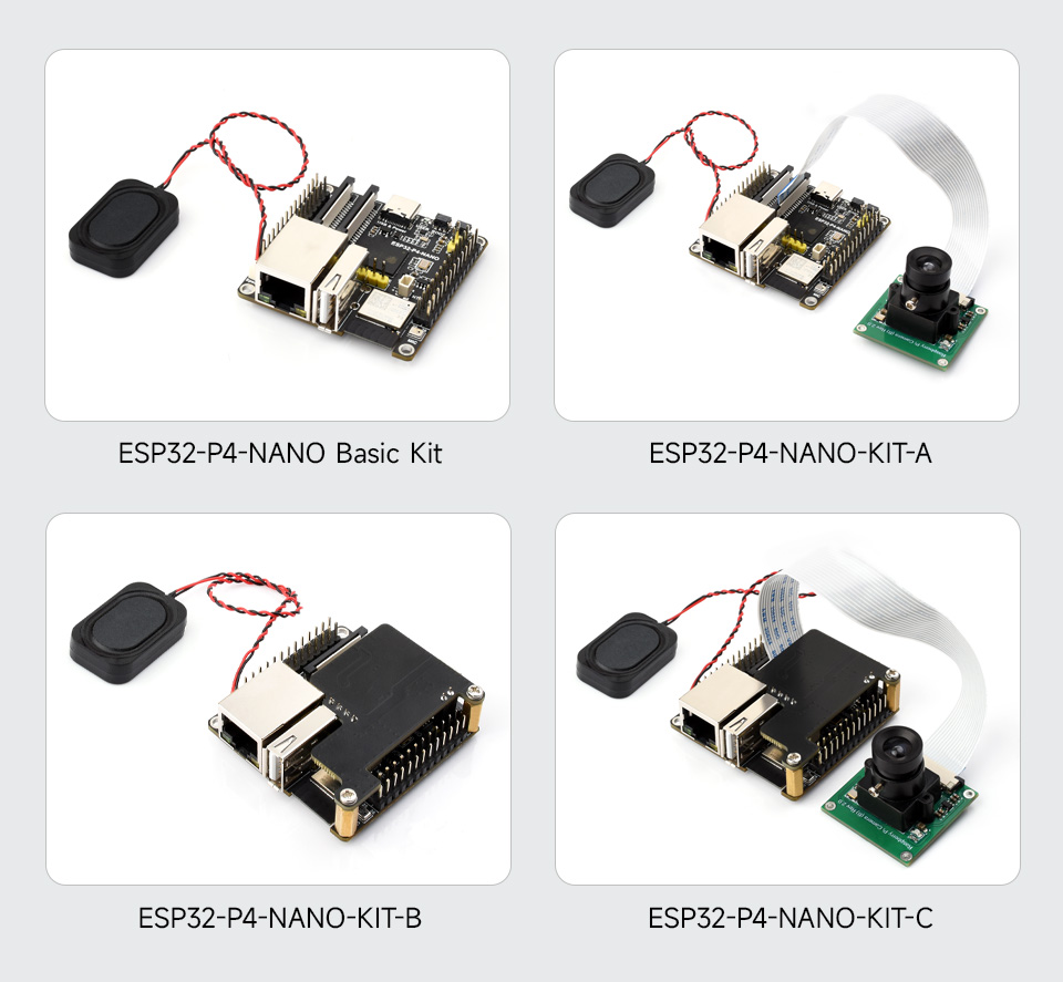 ESP32-P4-NANO development board, kit connection examples