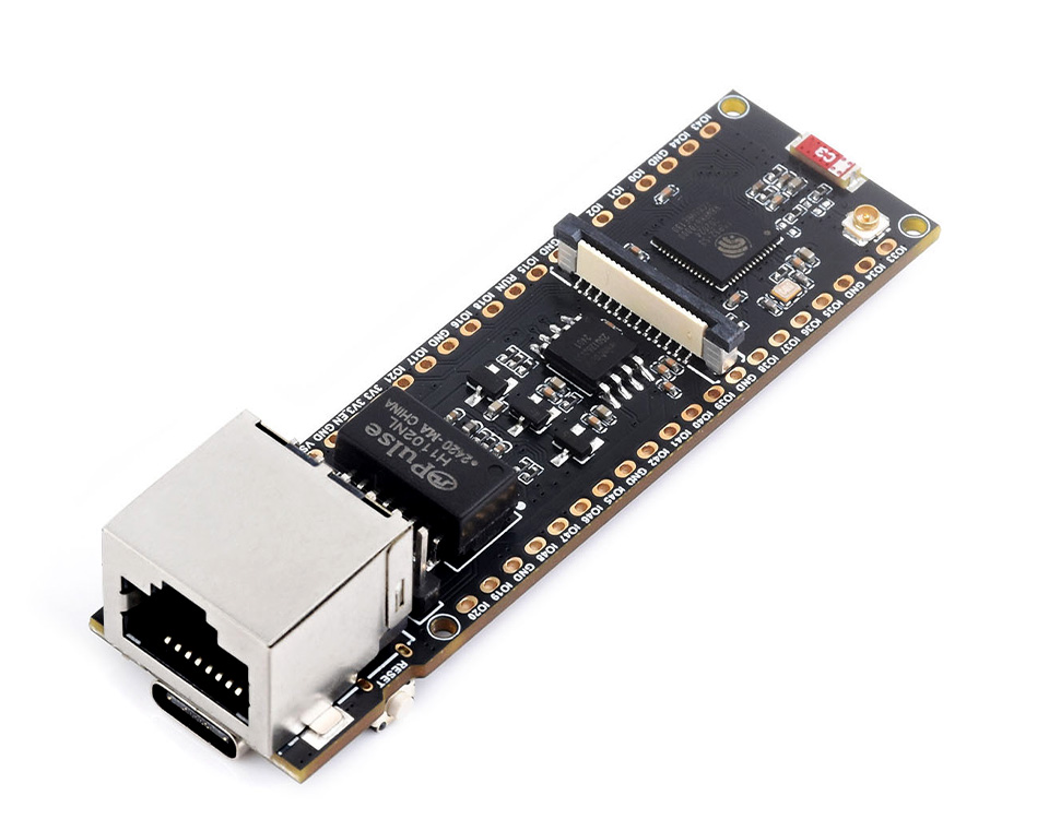 ESP32-S3 ETH development board, front view