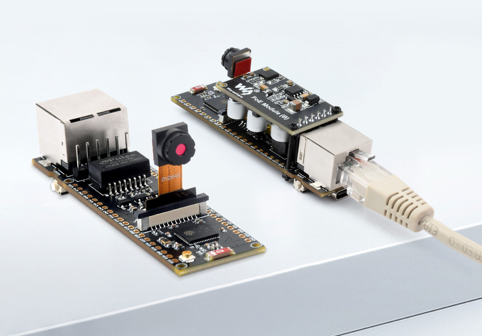 ESP32-S3 ETH development board, connecting with OV2640 camera