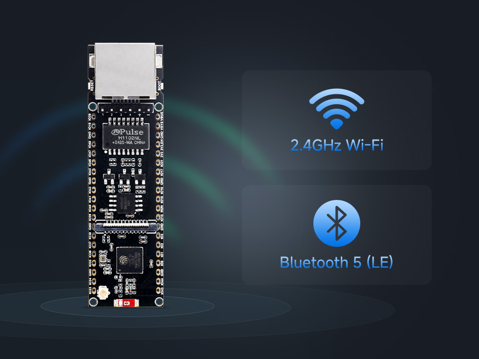 ESP32-S3 ETH development board, with WIFI and BLE 5 support