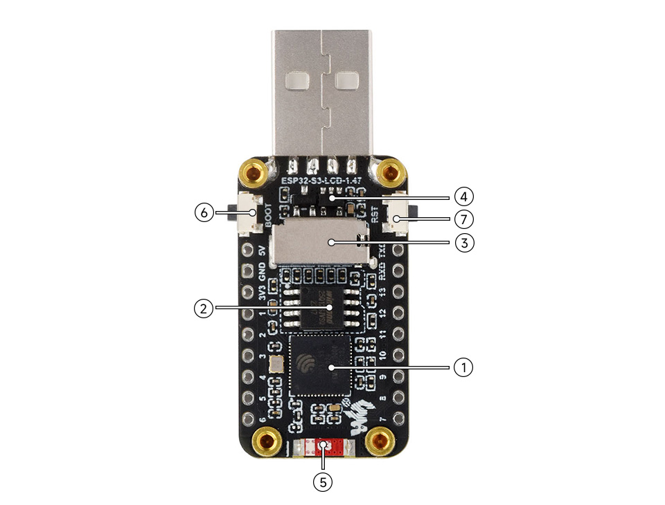 ESP32-S3 LCD 1.47, what's on board