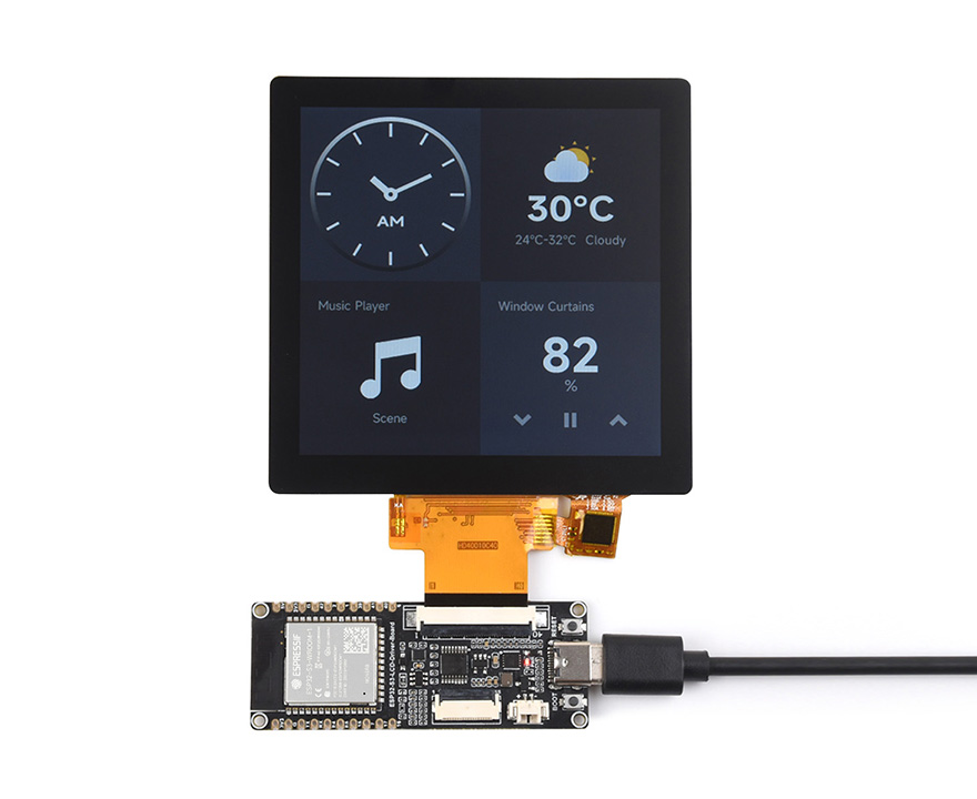 ESP32-S3 LCD Driver Board, connecting with 4inch square touch display