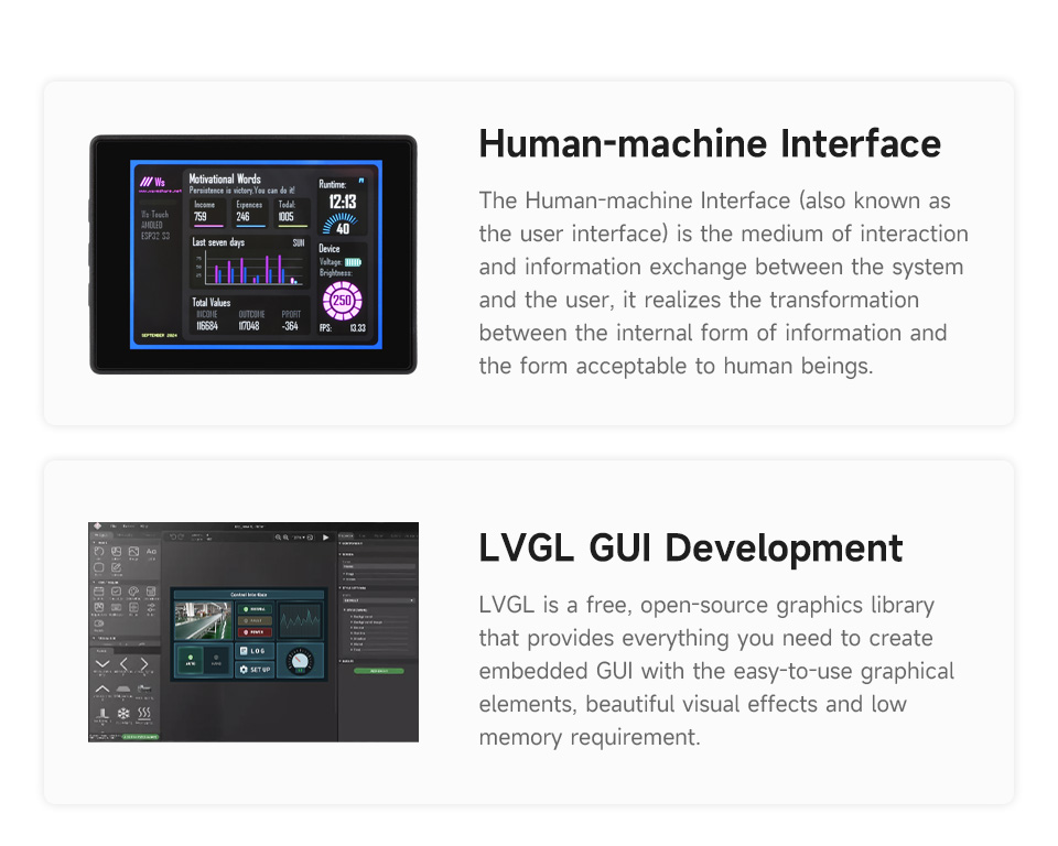 ESP32-S3 Touch AMOLED 2.41, application scenarios