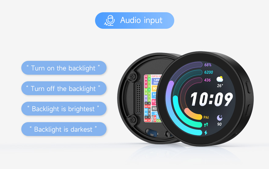 ESP32-S3 Touch LCD 1.85, supports audio input