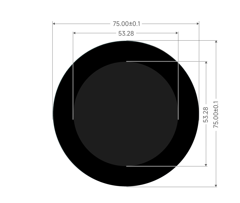 ESP32-S3 2.1inch Touch LCD, outline dimensions