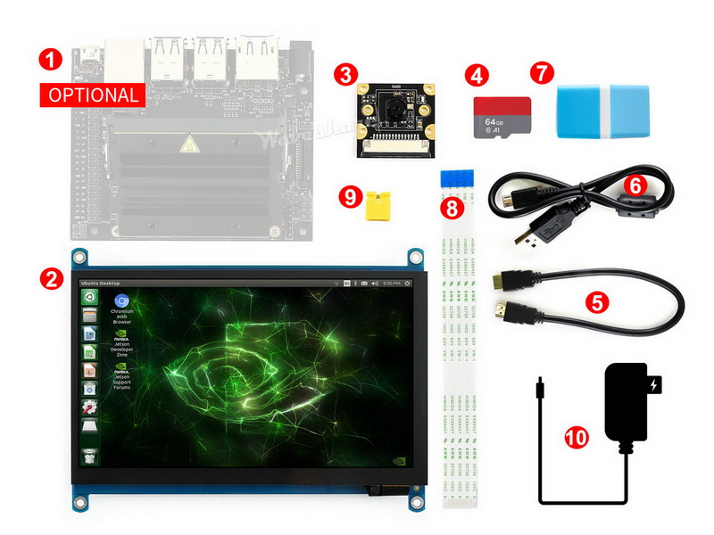 Jetson Nano Developer Kit Package C For Eu With Display Camera