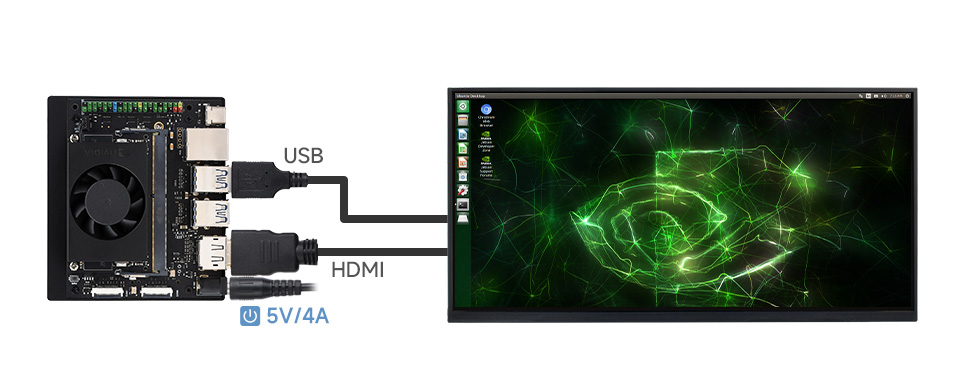 11.6inch 1768×828 LCD, connecting with Jetson Series Board