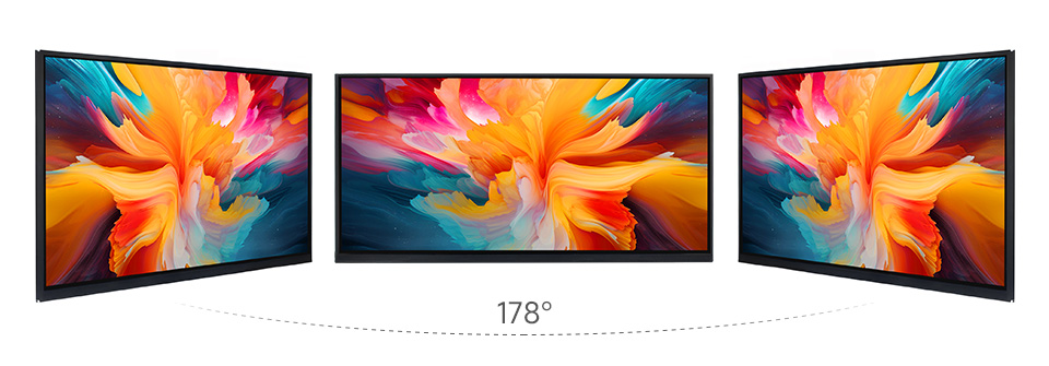 11.6inch 1768×828 LCD, IPS display panel with 178° wide viewing angle