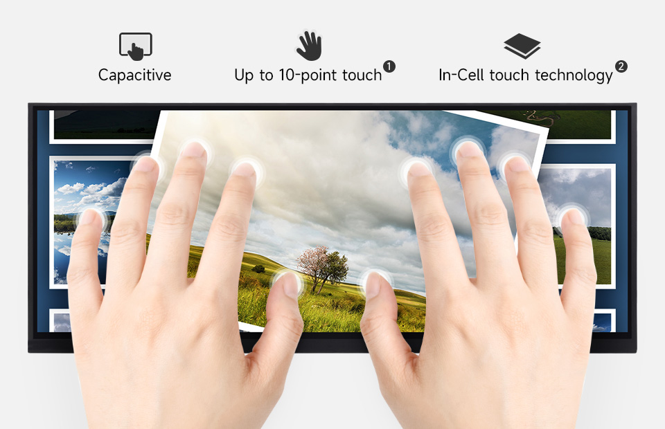 12.3inch 1920x720 LCD, touch control demo