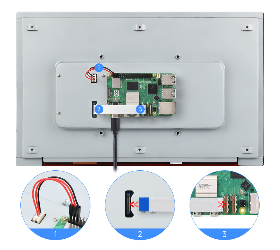 13.3inch DSI capacitive touch display, working with Raspberry Pi 5