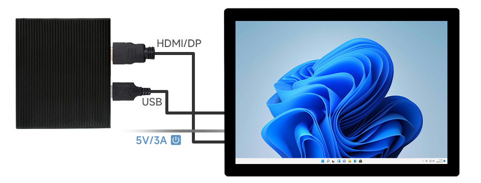 14inch 2K Capacitive Touch Display, working with mini PC