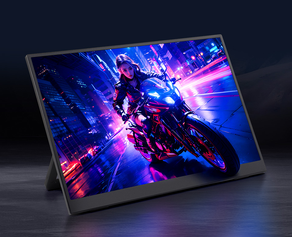 14inch Portable Monitor with Stand, front view