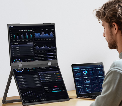 Dual-Screen Portable Monitor, merging mode demo