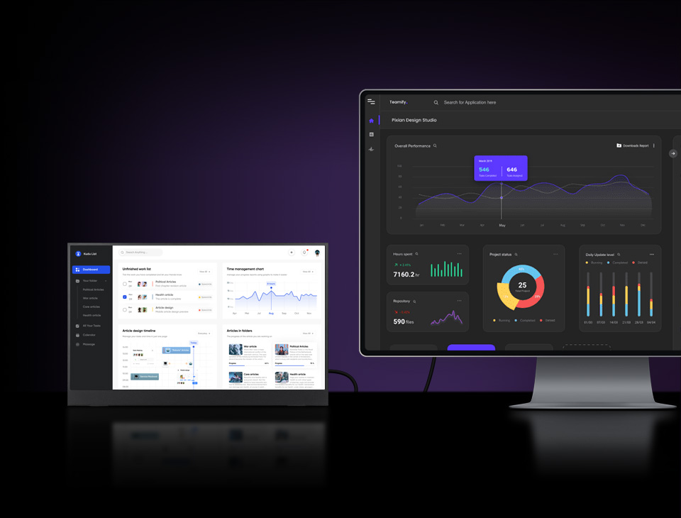 15.6inch Portable Monitor with Stand, dual-screen operation demo