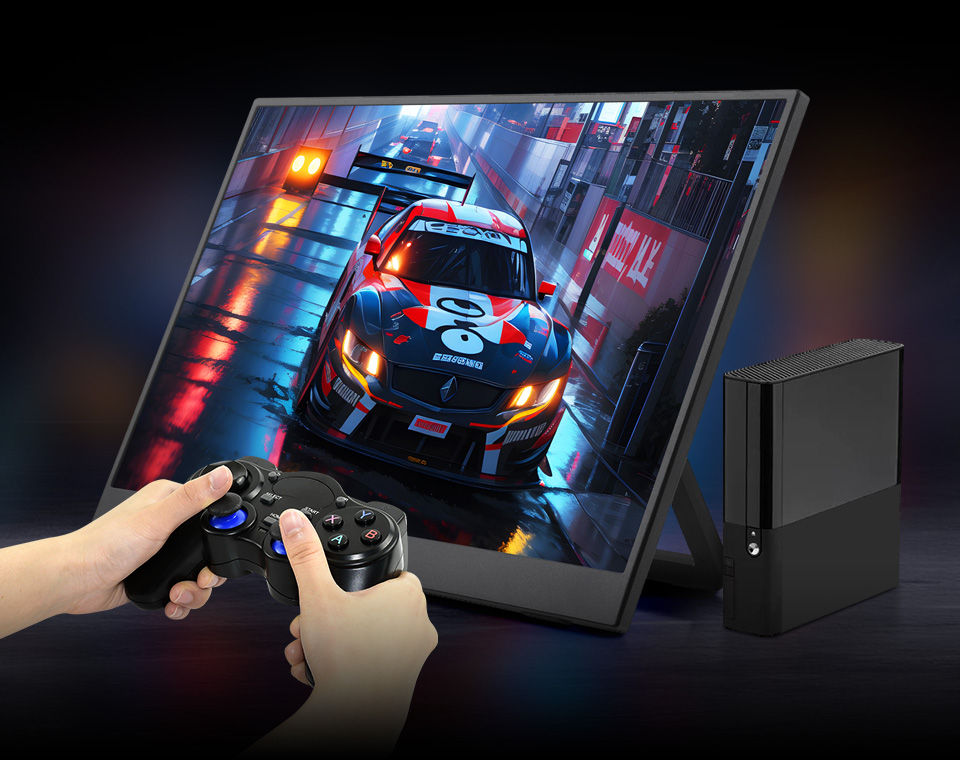 15.6inch Portable Monitor with Stand, smooth gaming experience