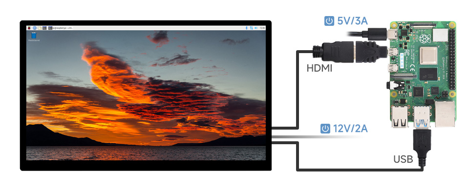 18.5inch Capacitive Touch Display, working with Raspberry Pi 4B