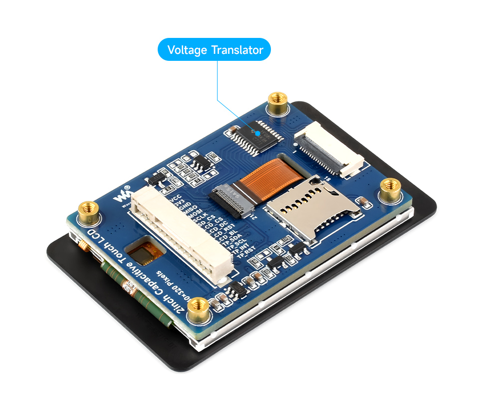 2inch Capacitive Touch LCD display, onboard voltage translator