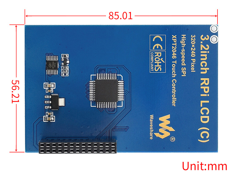 3.2inch-RPi-LCD-C-dimension