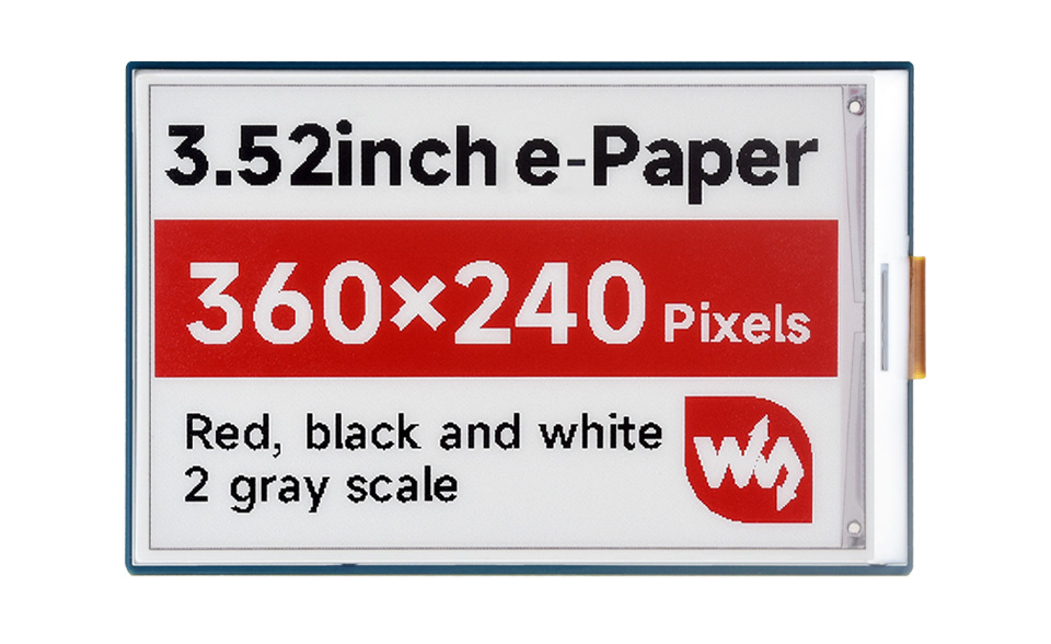 3.52inch e-Paper display (B), front view