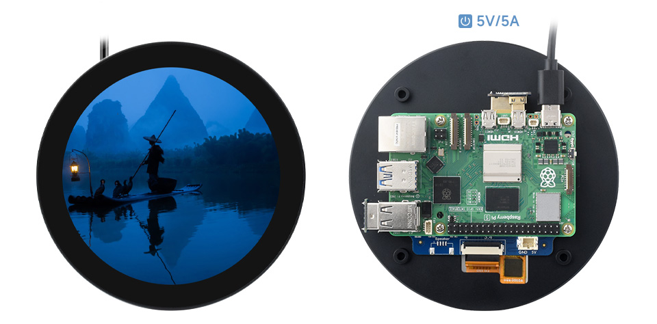 4inch 720x720 LCD Display, working with Raspberry Pi 5