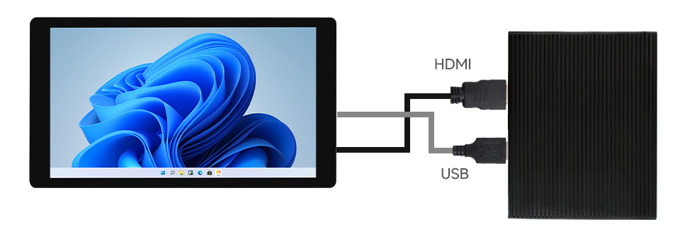 5inch capacitive touch display, connecting with mini PC