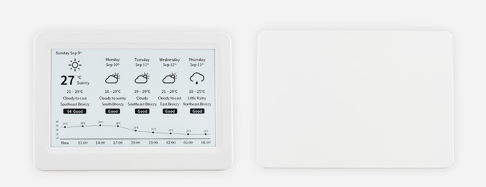 7.5inch Passive NFC-Powered e-Paper V2, front and back view