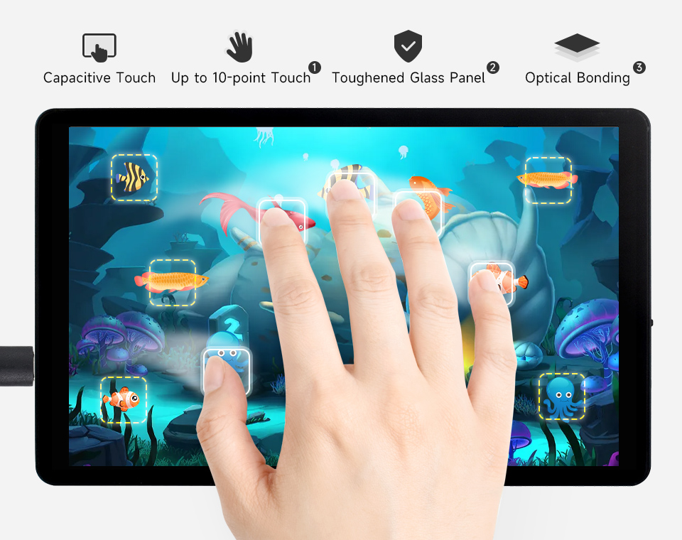 7inch Capacitive Touch Display, 10-Point capacitive touch