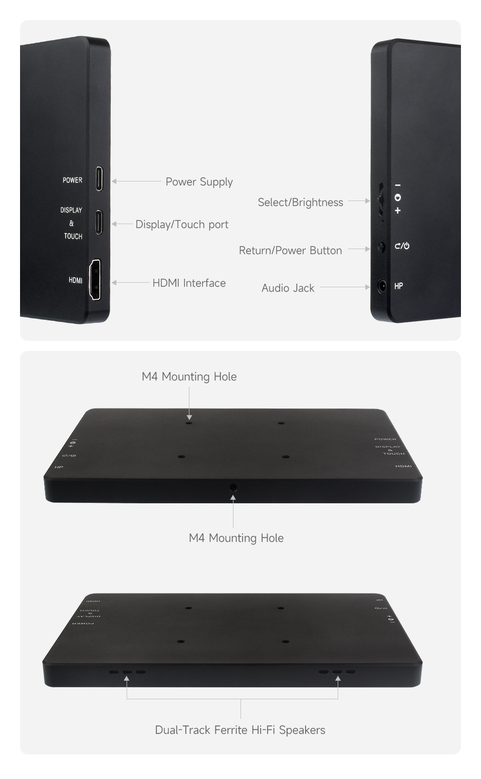 7inch Capacitive Touch Display, interface introduction