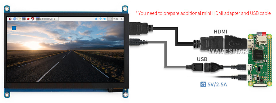 TOP1 7inch Capacitive Touch Screen LCD (H) with Case 1024×600 Pixels  HDMI-Compatible IPS Display for Raspberry Pi 4 Jetson Nano Computer Monitor