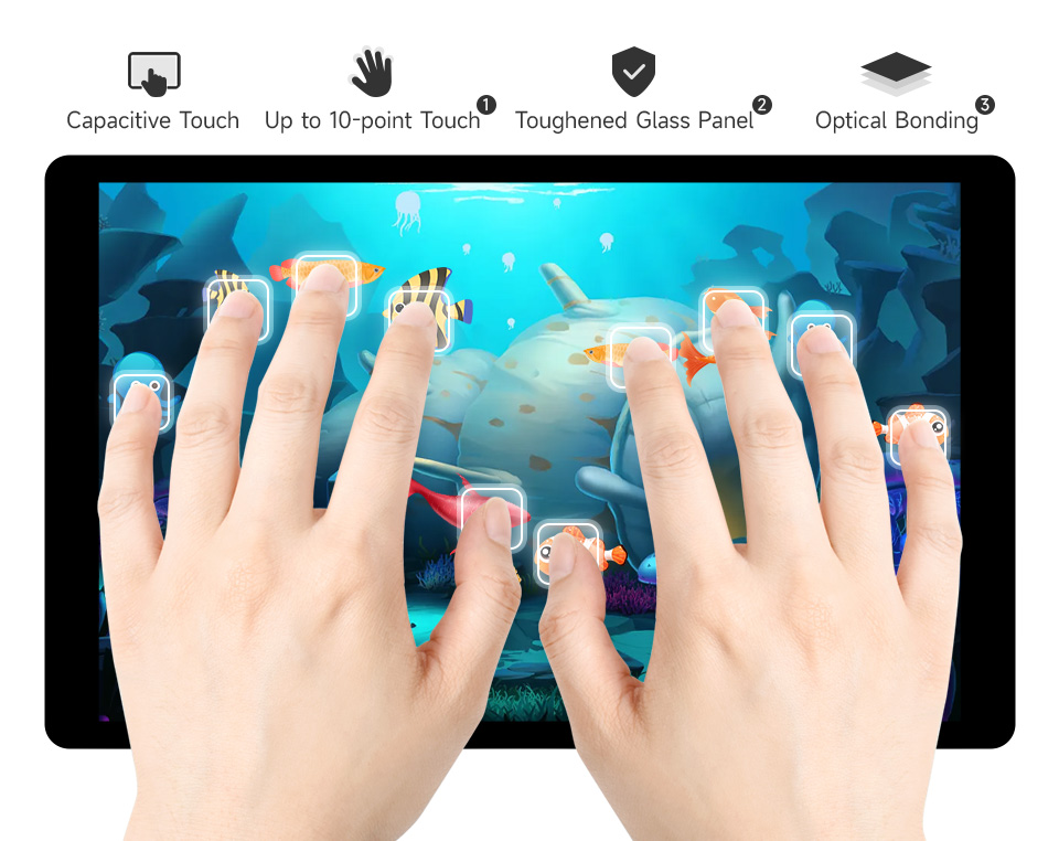 7inch DSI capacitive touch display, supports 10-point capacitive touch