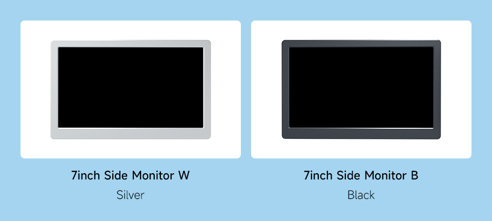 7inch IPS Side Monitor black and silver options