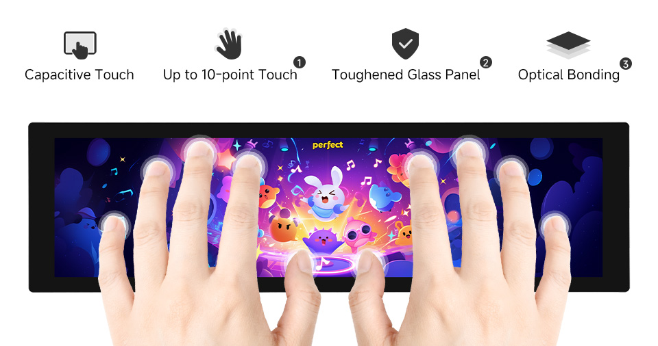 8.8inch DSI capacitive touch display, supports 10-point capacitive touch