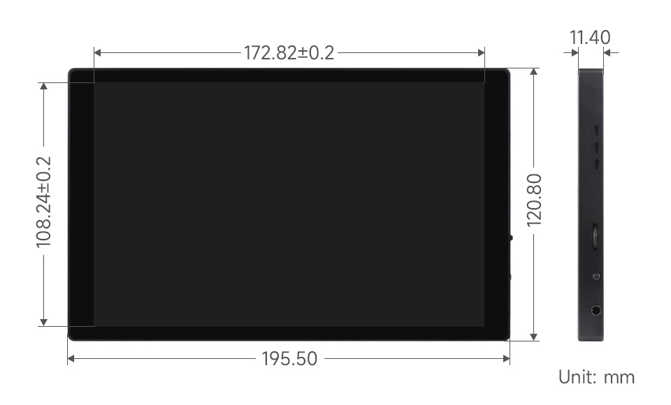 Title 36, Cayoxin Monitor portatile da 8 pollici Touch Sc...