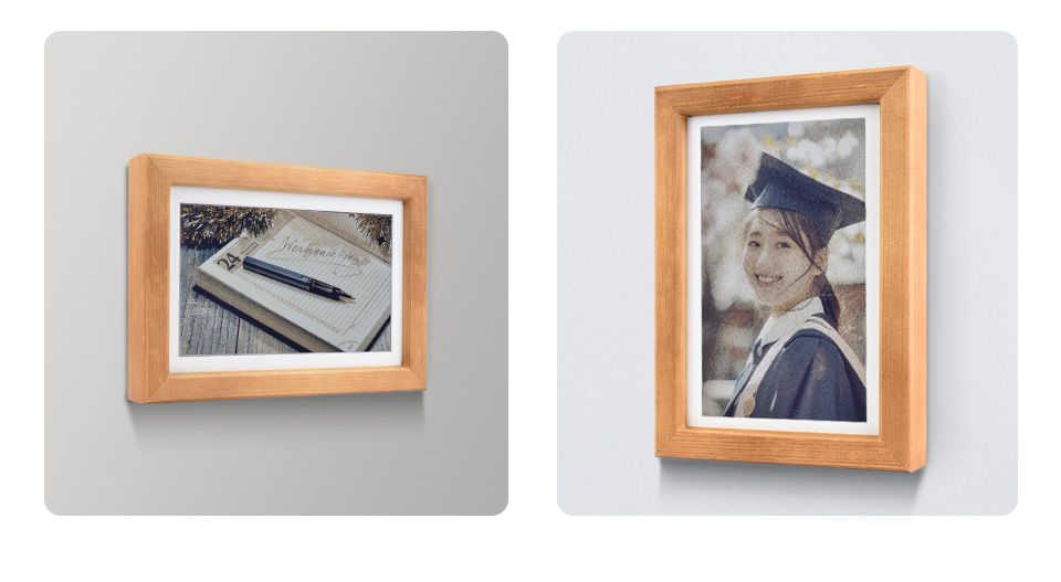 7.3inch E6 Full color E-Paper PhotoPainter (B), use a hook to hang on the wall