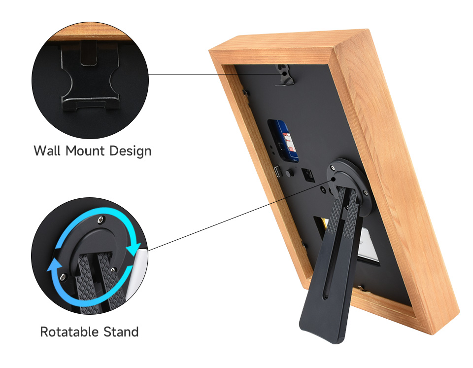 7.3inch E6 Full color E-Paper PhotoPainter (B), with multi-functional stand