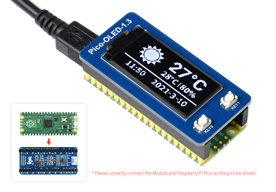 Raspberry Pi Pico Uso De Pantalla Oled Ssd1306 De 128 