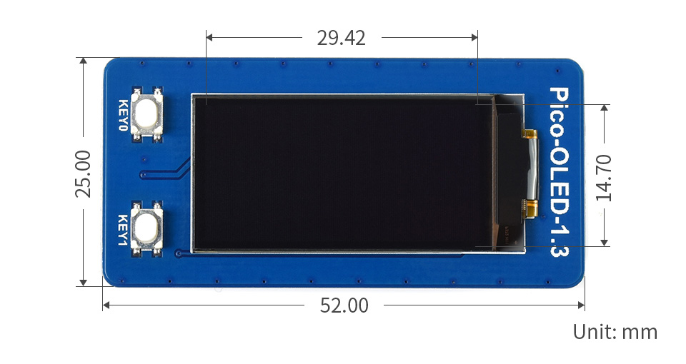 Módulo de exibição oled para raspberry pi