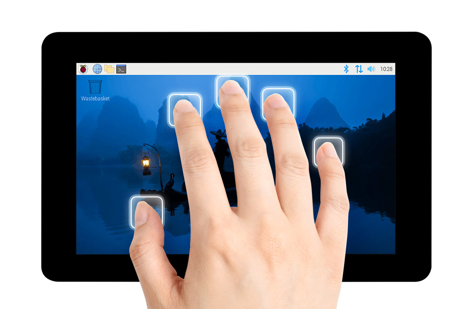 Official Raspberry Pi 7inch Capacitive Touch Display, supports 5-point capacitive touch