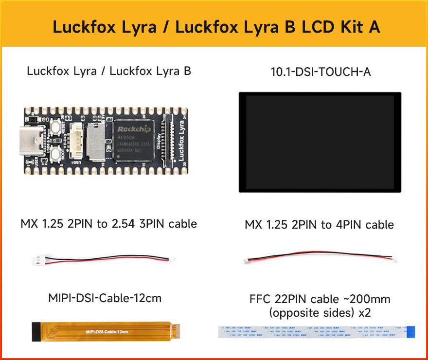 Luckfox Lyra RK3506G2 Linux Micro Development Board, Kit Selection