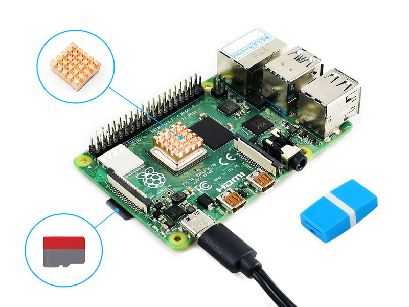 Waveshare Pi400 Kit Compatible with Raspberry Pi Bundle with 7inch