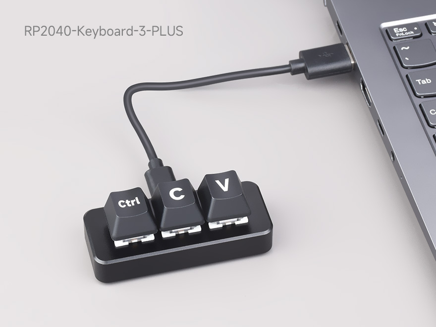 Ctrl Cv Shortcut Keyboard For Programmers 3 Key Development Board Adopts Rp2040 6281