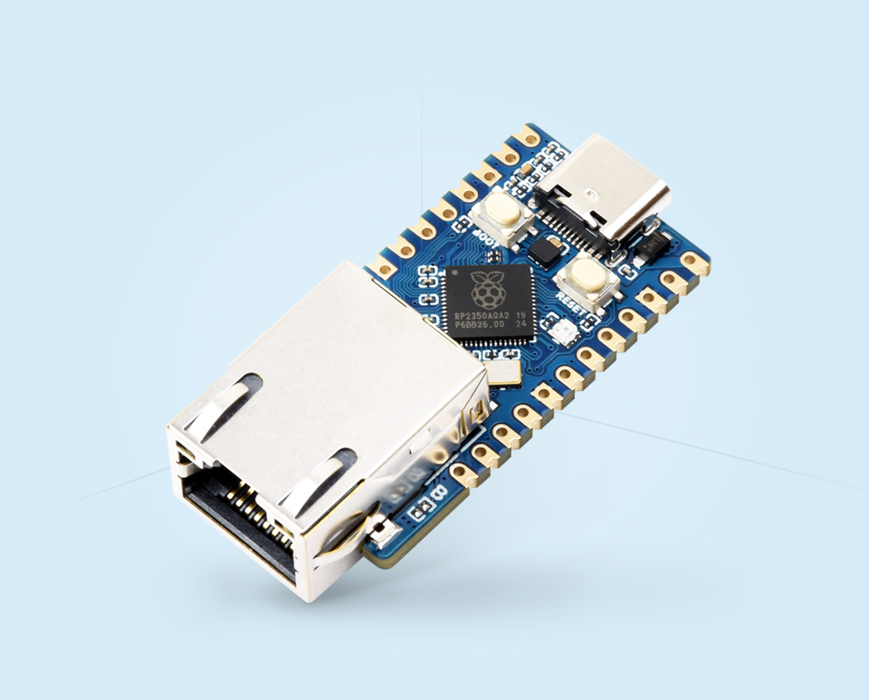 RP2350-ETH Mini Development Board, front view